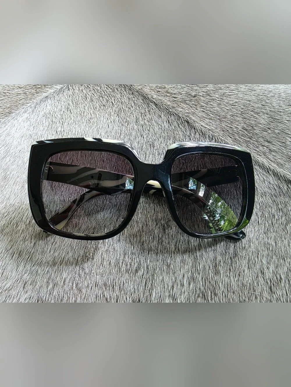 Dolce & Gabbana Zebra / Black Sun Glasses
